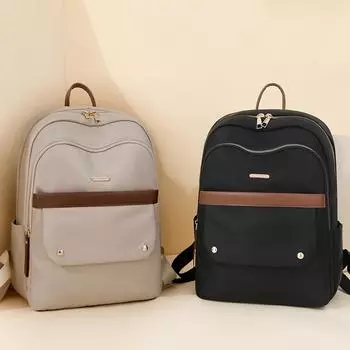 Рюкзак большой вместимости, легкий женский нейлоновый рюкзак чёрный