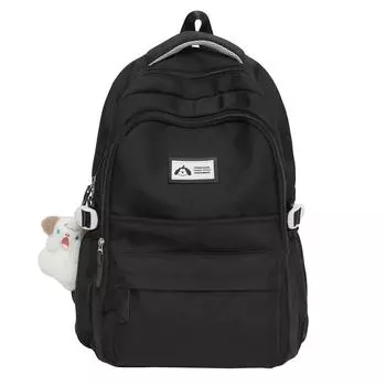 Рюкзак большой вместимости, школьный рюкзак для студента, женский рюкзак чёрный