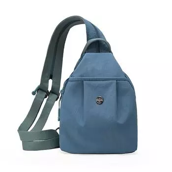 Рюкзак большой вместимости Женская легкая наплечная сумка Многофункциональная нагрудная сумка светло-синий