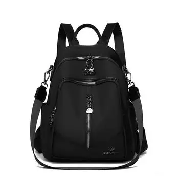 Рюкзак большой вместимости, женская многофункциональная сумка через плечо, школьный портфель Oxford Student чёрный