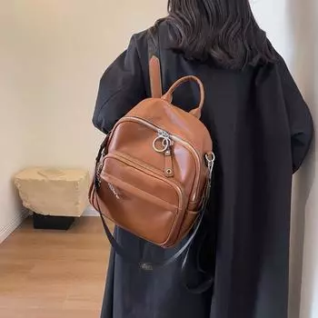 Рюкзак большой вместимости, женская портативная сумка, рюкзак для младших школьников и школьников на выход чёрный