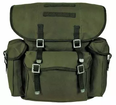 Рюкзак Бундесвера, хлопок, холст, 30 л, 45x40x24 см, OD, ЗЕЛЕНЫЙ [MFH] 100% -