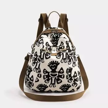 Рюкзак через границу, новинка 2023 года, большой вместительный рюкзак с ретро-принтом, многофункциональная универсальная дорожная сумка на одно плечо