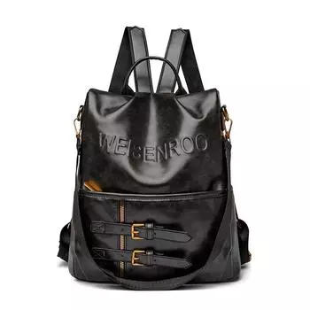 Рюкзак Commuter большой емкости, женская винтажная многофункциональная сумка через плечо чёрный