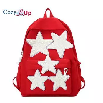 Рюкзак Cozy Up Star большой емкости, студенческий рюкзак, женский рюкзак 39x29x12cm красный