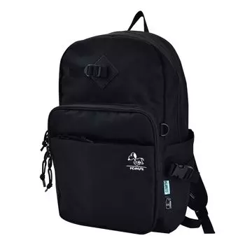 Рюкзак Daypack большой емкости 20 л A4 черный логотип водоотталкивающий передний боковой задний карман держатель для бутылки с холодной водой защитный карман 0342 черный один размер