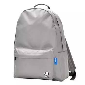 Рюкзак Daypack из водоотталкивающего нейлона большой емкости A4 с сетчатым карманом для женщин, мужчин, студентов, старшеклассников 0312 серый, один размер [Snoopy]