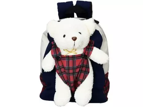 Рюкзак детский Детский рюкзак Рюкзак Медведь Мягкая игрушка Съемная кукла для детей Дошкольное учреждение Детский сад Детский сад Экскурсия Проверка KIDS Momentum тёмно-синий