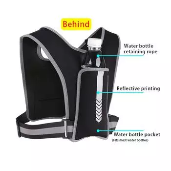 Рюкзак для бутылки с водой, легкий держатель для мобильного телефона с отверстиями для наушников, регулируемый для бега, фитнеса, скалолазания, походов CHINA