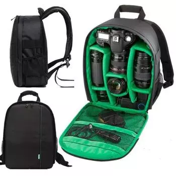 Рюкзак для цифровой камеры, водонепроницаемый, противоугонный, износостойкий для Canon Sony Nikon зелёный