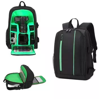 Рюкзак для цифровой зеркальной камеры, водонепроницаемый, противоударный, для Canon, Sony, Nikon зелёный