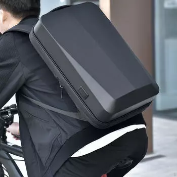 Рюкзак для деловых поездок с боковым замком и портом для зарядки для учебы чёрный