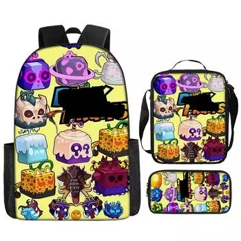 Рюкзак для девочек Рюкзак для ученика начальной школы Рюкзак с принтом Детская сумка Сумка через плечо Пенал Набор из трех предметов One Size