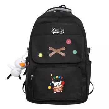 Рюкзак для девочек с рисунком, большой вместимости, легкий школьный рюкзак для школьников, многокарманный рюкзак хаки