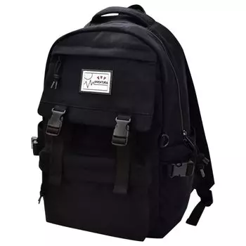 Рюкзак для дневного ношения, рюкзак большой емкости A4 20 л, холщовый термоизолированный держатель для бутылок, для поездок на работу, для школы, для взрослых, студентов, детей 0015, черный чёрный