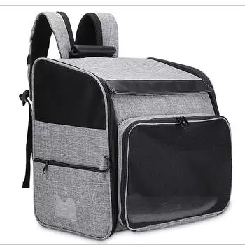 Рюкзак для домашних животных, рюкзак для кошек и собак, портативная сетчатая сумка для домашних животных, товары для домашних животных серый