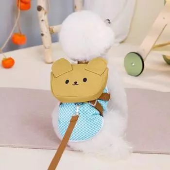 Рюкзак для домашних животных с ошейником из мультфильма, сумка для лакомств для дрессировки собак, сумка для наград, сумка для закусок, сумка для наград на открытом воздухе L коричневый