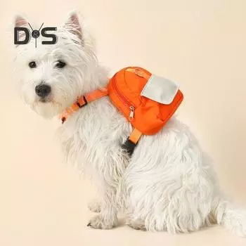 Рюкзак для домашних животных с ошейником на ремнях для путешествий на открытом воздухе, сумка для наград за закуску для щенка, сумка для лакомств для дрессировки собак, вмещает игрушки для закусок для домашних животных, рюкзак для хранения бутылок с водой
