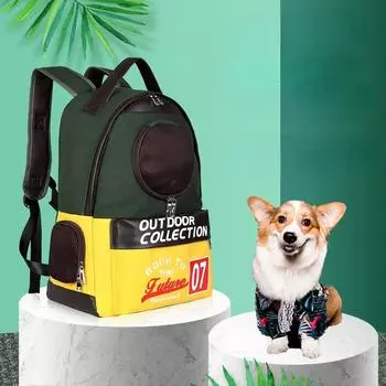 Рюкзак для домашних животных, сумка для кошек, дышащая, складная, оксфордская, принадлежности для собак, большое пространство, рассеивание тепла 37X45X17CM