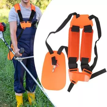 Рюкзак для газонокосилки W-образной формы с двумя плечевыми ремнями, мягкий ремень, удобный, экономящий труд для кустореза, триммера, садового секатора Orange