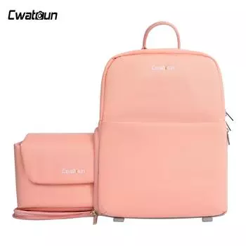 Рюкзак для камеры Cwatcun D75 для женщин и мужчин, противоударная сумка для фотосъемки на открытом воздухе M Size розовый