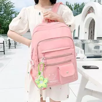 Рюкзак для кампуса, нейлоновый школьный рюкзак, большая вместительная сумка для отдыха, школьный рюкзак для средней школы белый