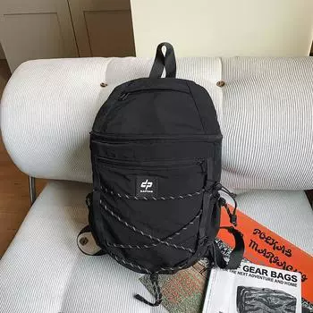 Рюкзак для кемпинга на открытом воздухе Мужской походный дорожный рюкзак Легкая водонепроницаемая альпинистская сумка Школьный рюкзак для студенток чёрный