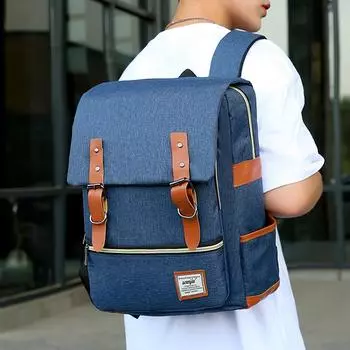 Рюкзак для компьютера большой емкости, модная деловая сумка, дорожная сумка для отдыха на открытом воздухе, набор с внешним чёрный