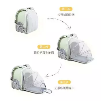 Рюкзак для кошек, большая вместимость, рюкзак для собак, дышащая, портативная, расширяемая на плечо, сумка для кошек, антистрессовая сумка для домашних животных