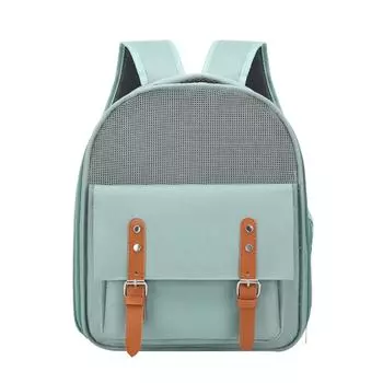 Рюкзак для кошек большой вместимости, портативный, дышащий, для переноски собак и кошек, двухплечевая сумка для выгула питомца зелёный