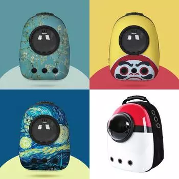 Рюкзак для кошек, переноска для кошек, сумка для кошек, дышащая транспортная дорожная сумка, космическая капсула для собак, капсула для домашних животных, рюкзак космонавта для домашних животных L