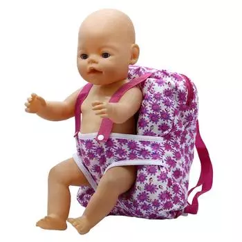 Рюкзак для кукол, подходит для переноски куколки 43 см и куклы 18 дюймов. фиолетовый