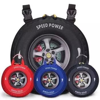 Рюкзак для маленьких детей, для мальчиков и девочек, креативный рюкзак из автомобильных шин, школьный рюкзак красный