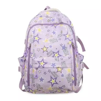Рюкзак для милой большой начальной школы средней школы для поездок на работу в Star Purple [FANDARE] Девочки, рюкзак, детский, вместимость, фиолетовый