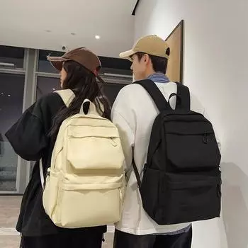 Рюкзак для мужчин и женщин, студенческий школьный рюкзак большой емкости, дорожная сумка, компьютерный рюкзак чёрный