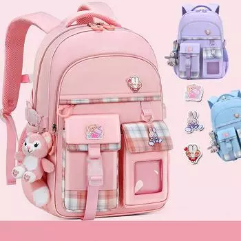 Рюкзак для начальной школы, легкий, большой вместимости, износостойкий, детский рюкзак S синий