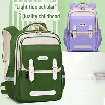 Рюкзак для начальной школы Sesame Baby: Легкий, вместительный школьный ранец для 1-6 классов, мальчиков и девочек Trumpet фиолетовый