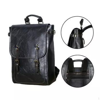 Рюкзак для ноутбука из искусственной кожи с несколькими карманами для деловых поездок