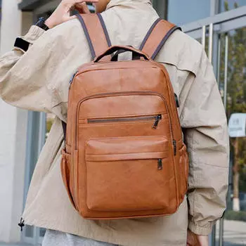 Рюкзак для ноутбука Повседневный рюкзак Легкий водонепроницаемый Удобный портативный дышащий для путешествий чёрный