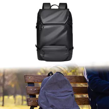 Рюкзак для ноутбука с регулируемыми ремнями для ежедневных путешествий чёрный