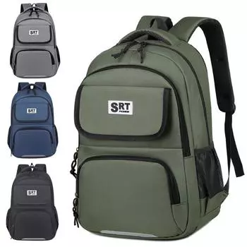 Рюкзак для отдыха и путешествий для учащихся средних школ, как мужского, так и женского пола, простой компьютерный, деловой и модный рюкзак 31X15X45CM чёрный