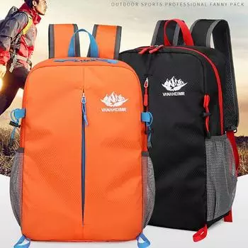 Рюкзак для отдыха на природе, складной мужской рюкзак, мини-рюкзак для путешествий, женская сумка, легкая нейлоновая сумка оранжевый