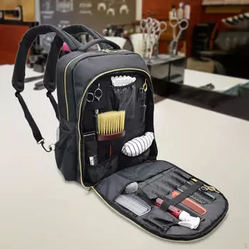Рюкзак для парикмахерской, сумка для красоты с портом для зарядки, портативный инструмент для хранения макияжа
