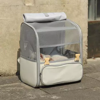 Рюкзак для переноски домашних животных Рюкзак Kitty Дышащий Модный Практичный Выходной Кошачий Мешок для серый