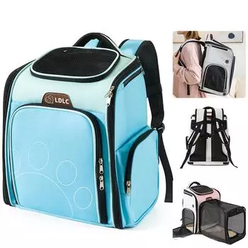 Рюкзак для переноски кошек, расширяемая сетчатая дышащая складная сумка для путешествий для домашних животных, для маленьких собак, кошек, кроликов, рюкзак для переноски домашних животных