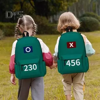 Рюкзак для персонажей ТВ, школьный рюкзак для косплея с большой основной сумкой и внутренним разделом, непромокаемый рюкзак с принтом номера для городских поездок на работу и на природу One Size C