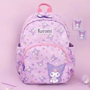 Рюкзак для пикника с рисунком Sanrio Kuromi, сумка-рюкзак для прогулок, малышей, детей, девочек, детей, популярный персонаж в Корее