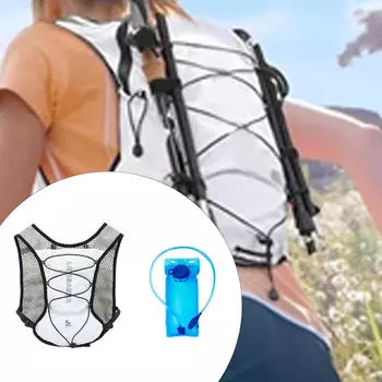 Рюкзак для питья с 2-литровым резервуаром для воды для мужчин и женщин чёрный