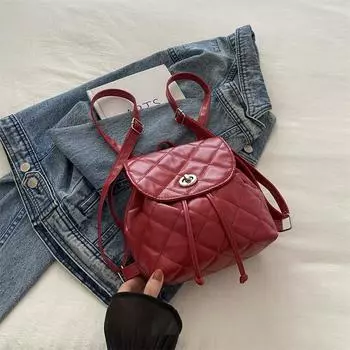 Рюкзак для поездок на работу, модный рюкзак, сумка, красивый женский рюкзак в иностранном стиле красный