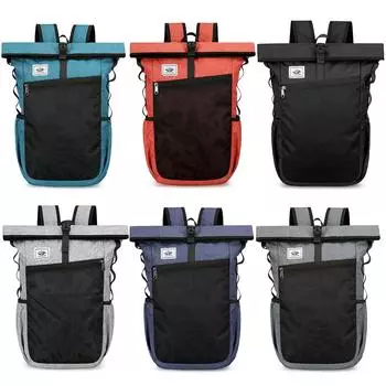 - Рюкзак для походов объемом 20 л. Большой складной рюкзак для ноутбука для мужчин и женщин. светло-серый